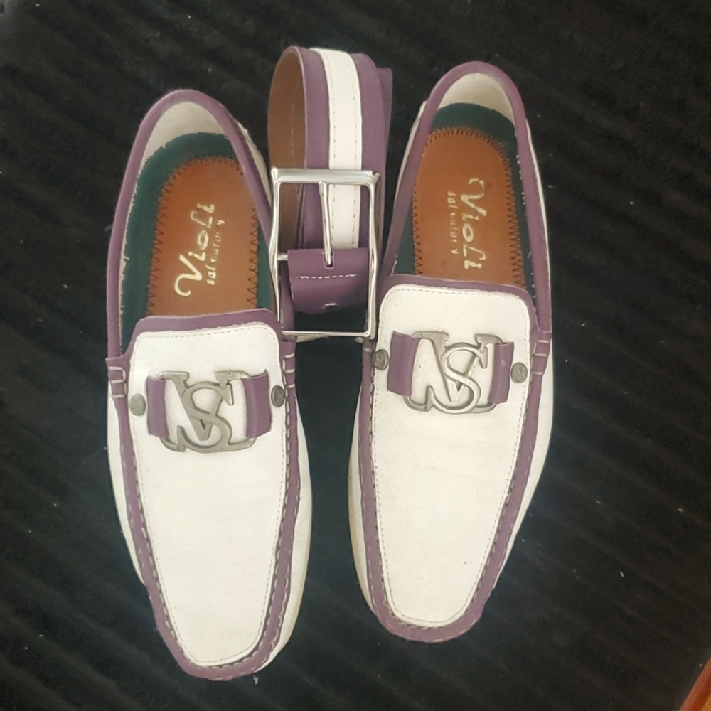 Designed shoes and matching belt